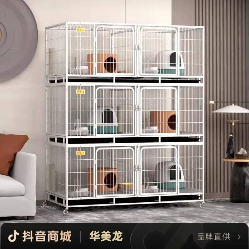 猫笼子三层繁育笼猫别墅室内家用超大带厕所一体自由空平替好物