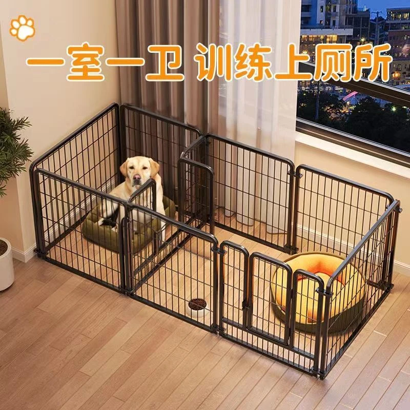 金属加粗加固狗围栏栅栏家用室内隔离门不锈钢狗笼子四季自由组合
