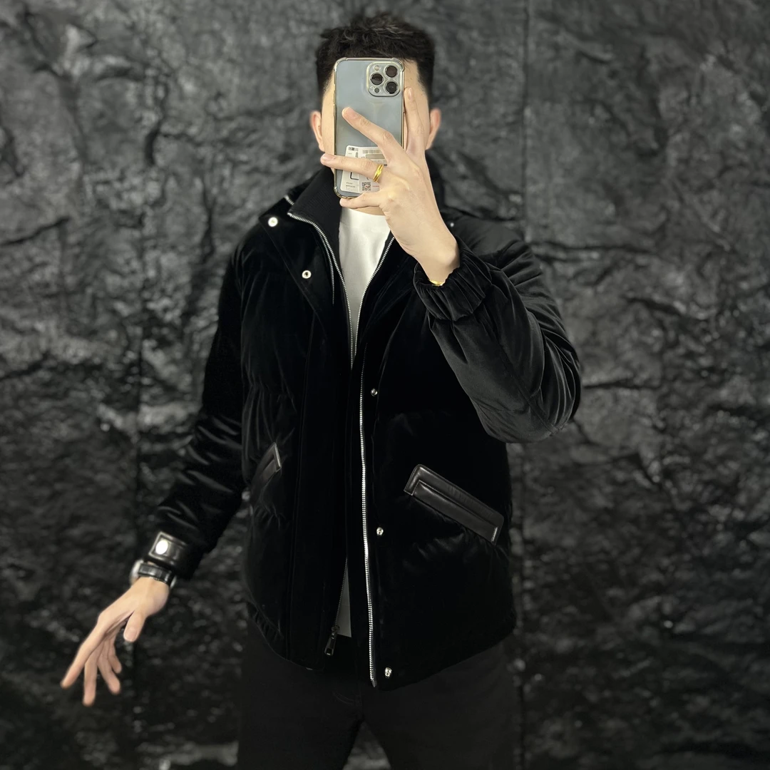 8090冬季2024新款男士轻奢商务休闲时尚百搭轻薄款羽绒服外套