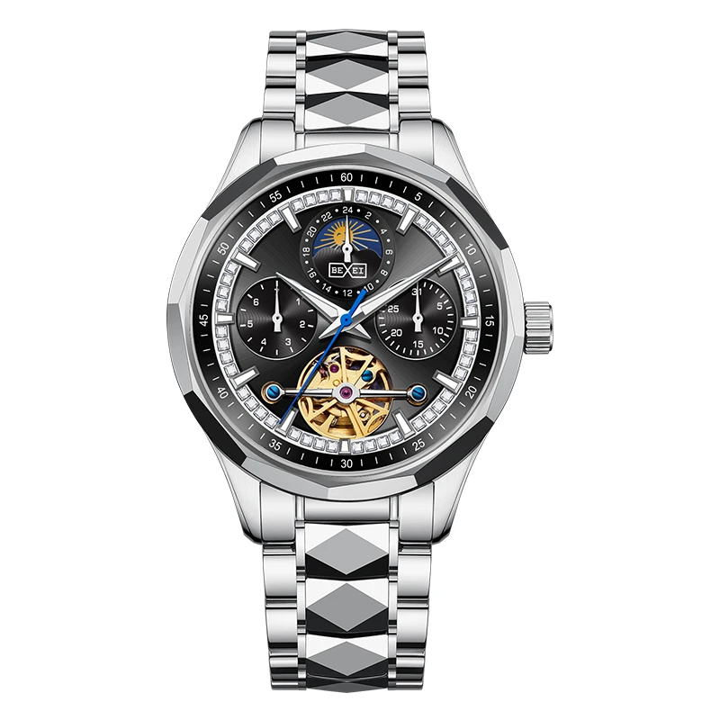 BEXEI/彼赛百慕大系列多功能全自动男士机械腕表