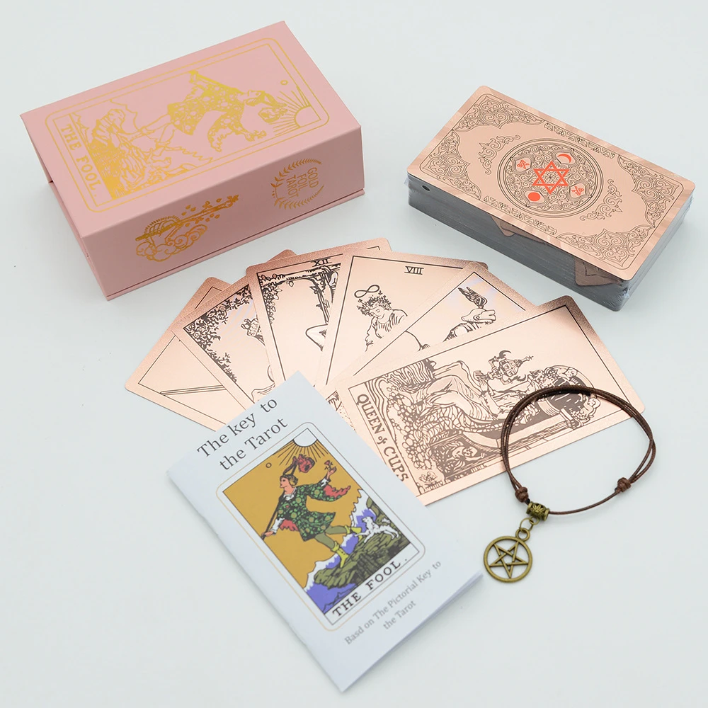 经典韦特78张Tarot烫金防水桌游卡罗牌卡片