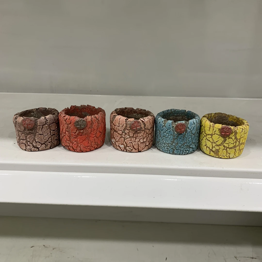 坛子姐迷你小爆裂花盆5个，内口3.5-4高4左右，透气好，吸水性强