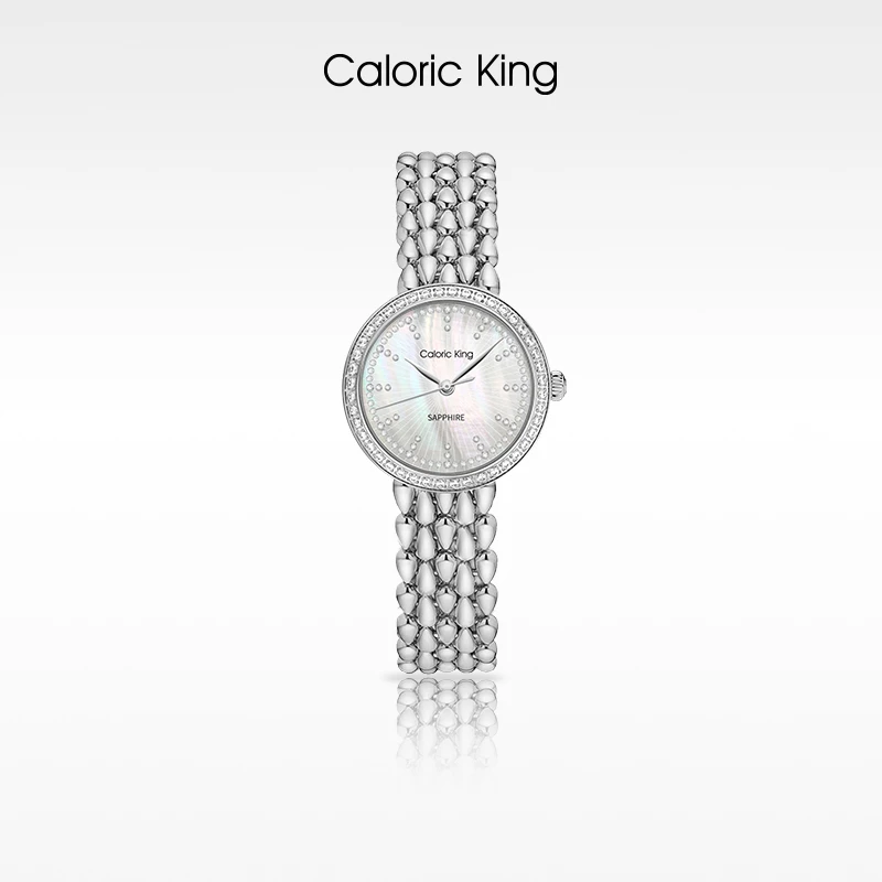 Caloric king 【雪花】系列时尚气质精致防水手表女款五金女孩