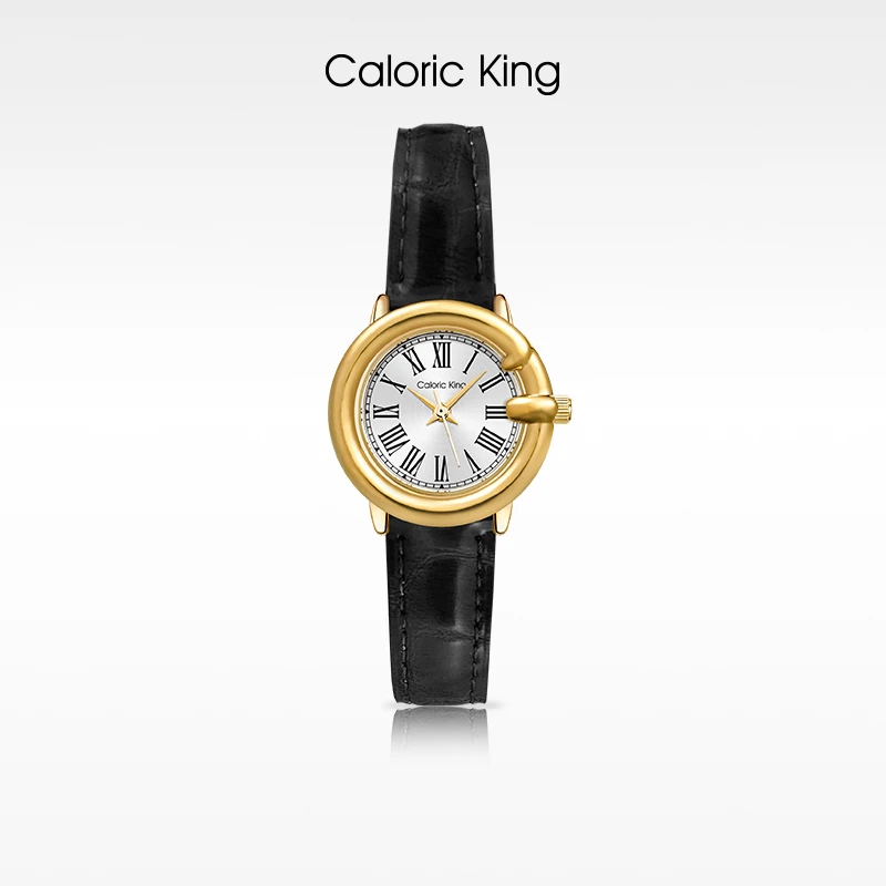 Caloric King中古风系列高端经典气质小巧手表女款