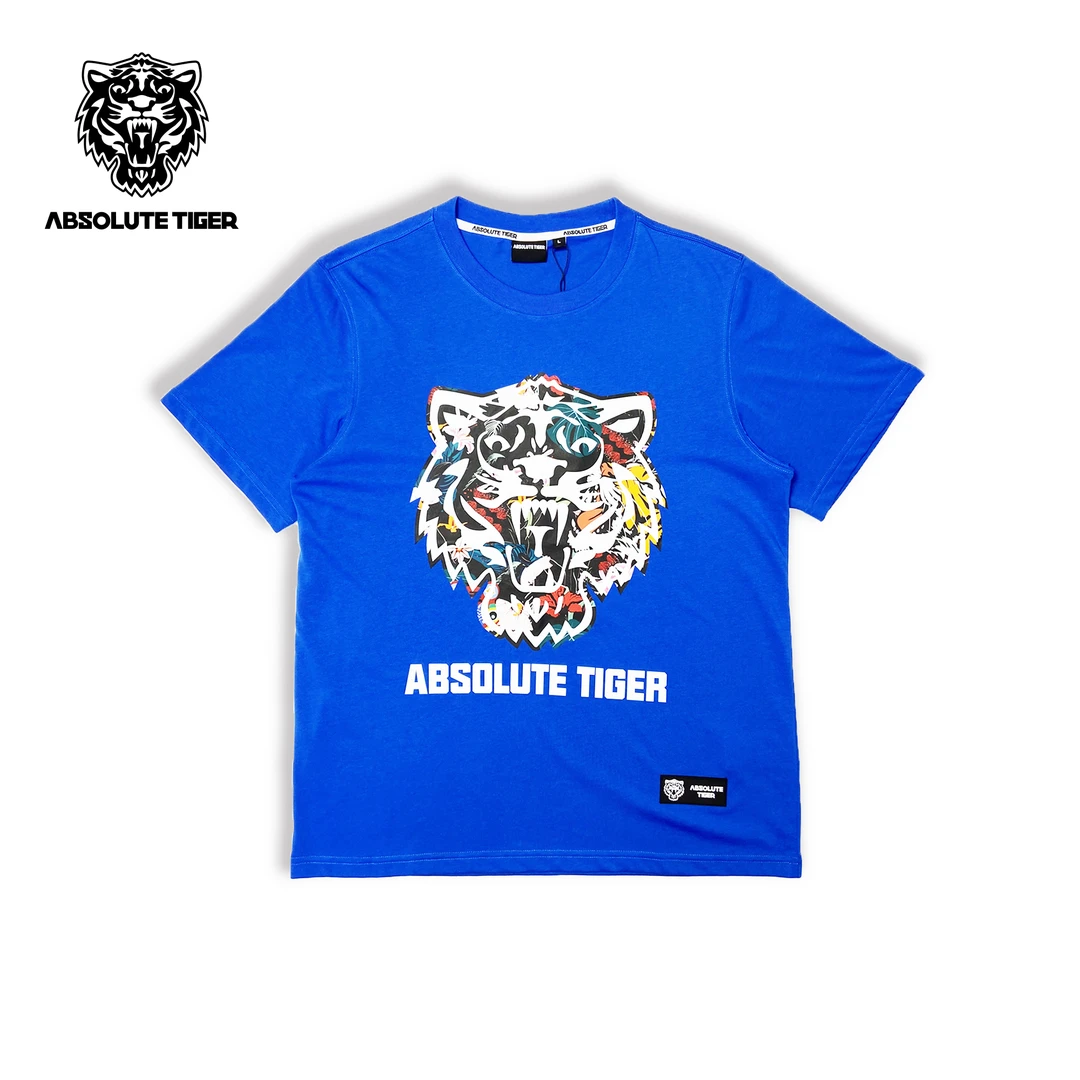 ABSOLUTE TIGER潮牌T恤210g夏季薄款男女同款203蓝色