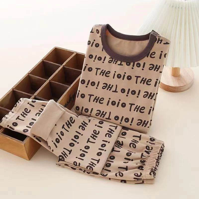 儿童秋衣秋裤纯棉春秋季男女童内衣套装宝宝线衣线裤秋冬打底薄款