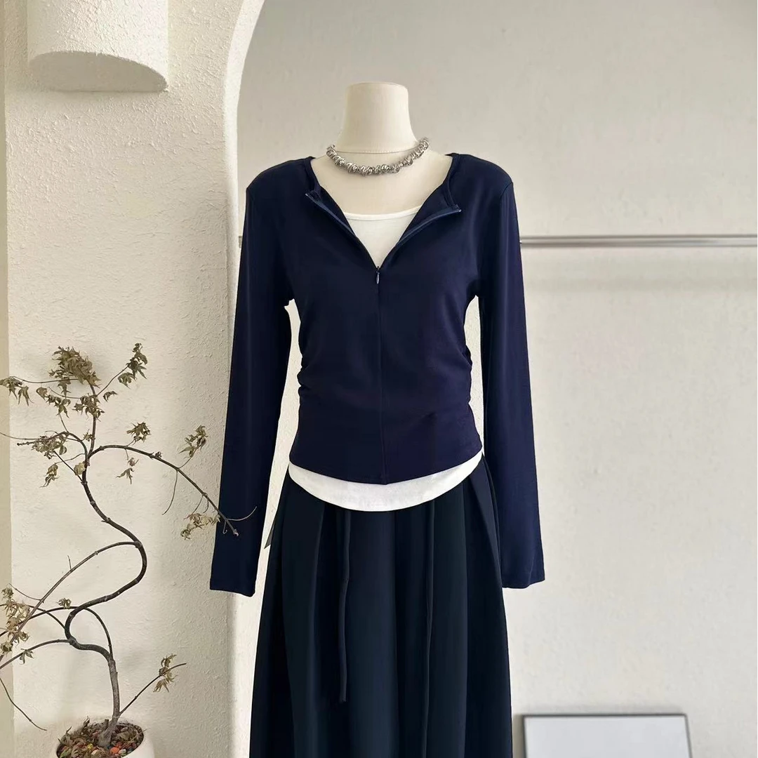 【M系少女】假两件新品上衣-917