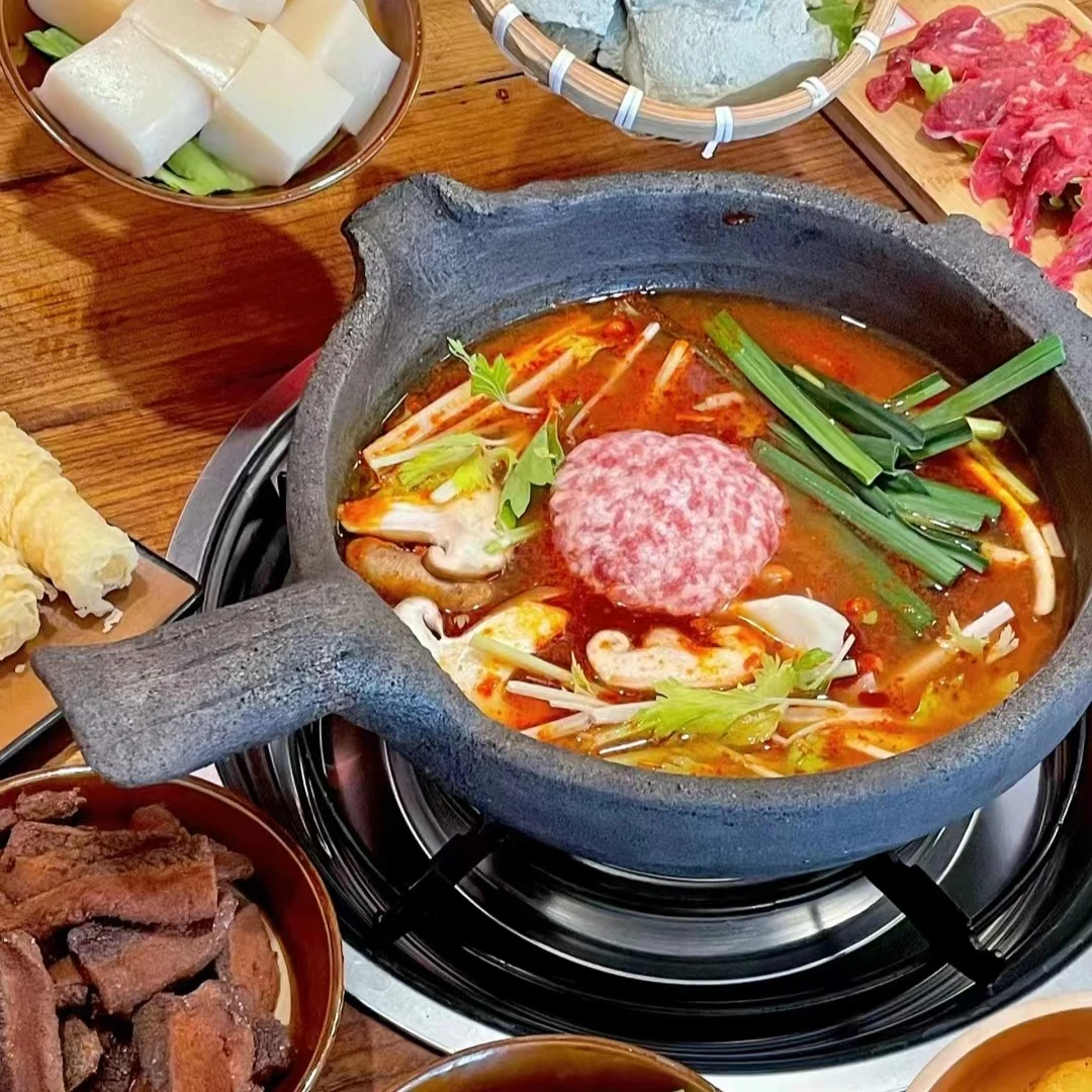 循初贵州夺夺粉火锅砂锅瓢把锅老式复古瓢锅织金砂锅饭米线专用