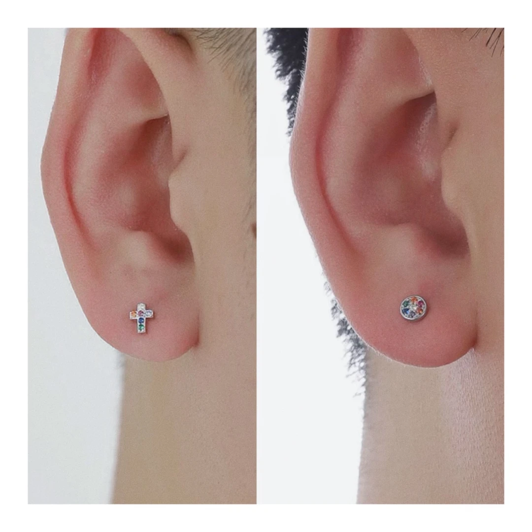 铜合金耳饰 气质百搭情侣简约个性耳骨钉冷淡风单只时尚小众潮流