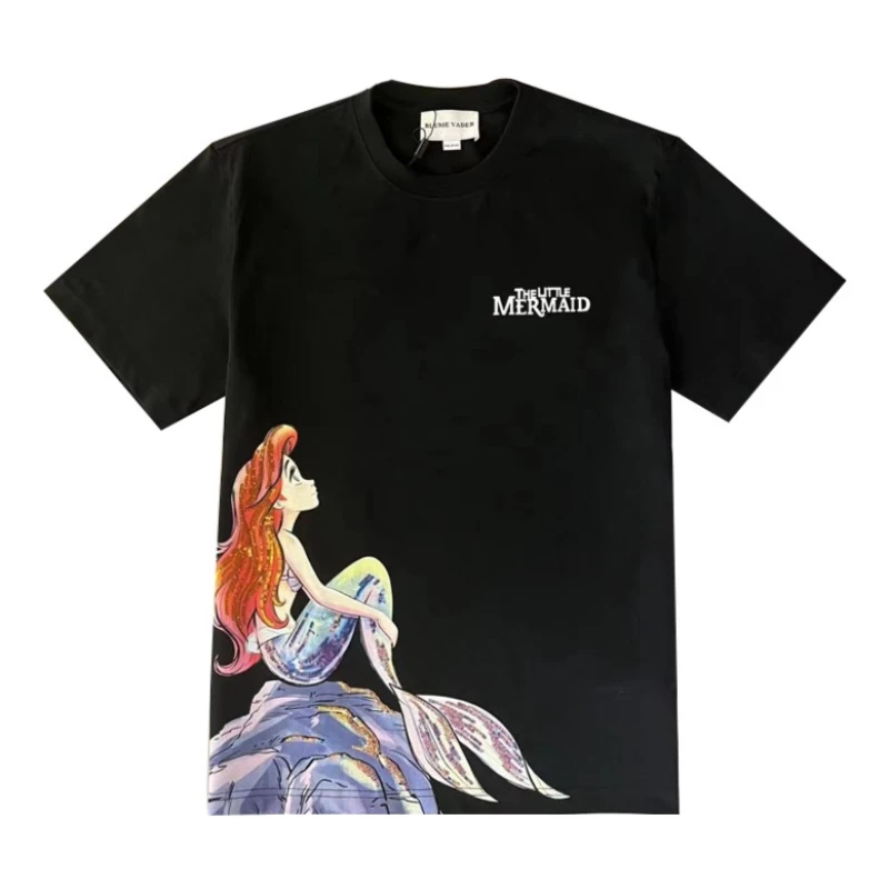 2025春夏印花美人鱼精品短袖T恤T019