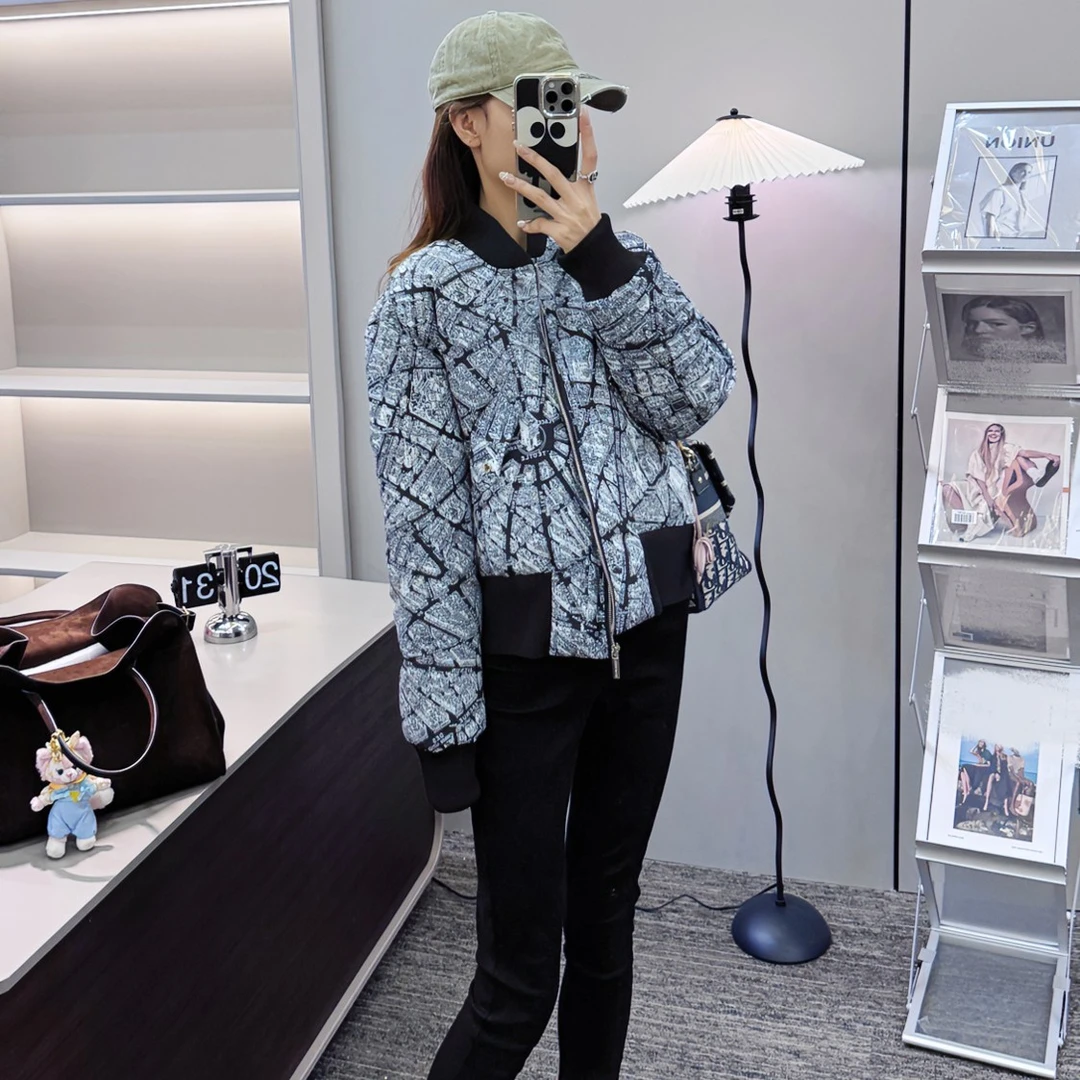 2025秋冬新款满印地图夹克外套V1145