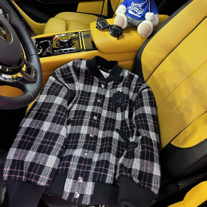 2024秋冬新款复古十字撞色棒球外套V1147