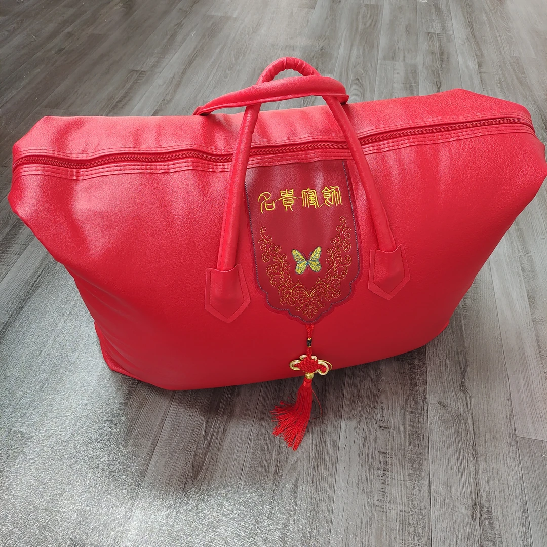 【中国结】结婚高端红色皮包一个