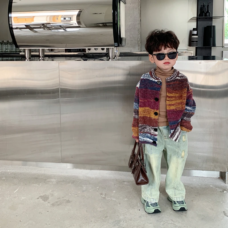 30到75儿童长袖t恤男童女童童装韩版秋冬季直播间宝宝洋气