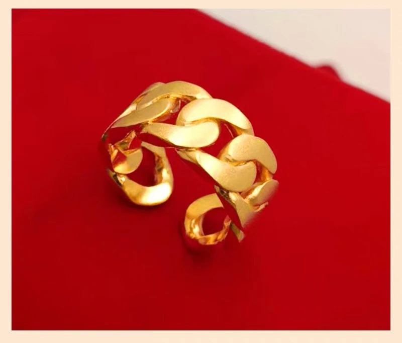 合金戒指 合金戒指 男士时尚麻花编织合金戒指