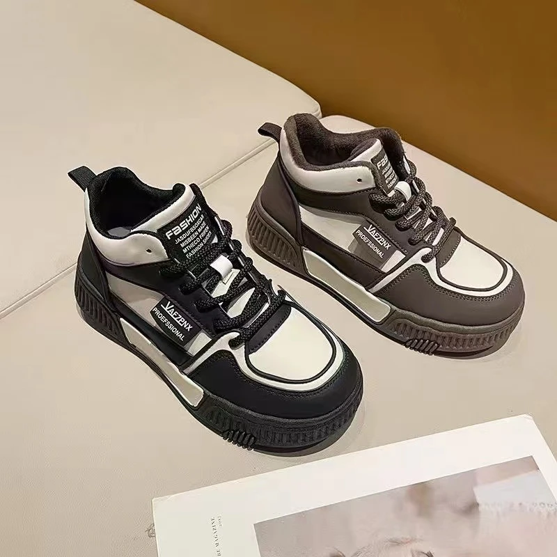 【华小姐】秋冬季新款时尚潮流圆头百搭平底休闲鞋6881