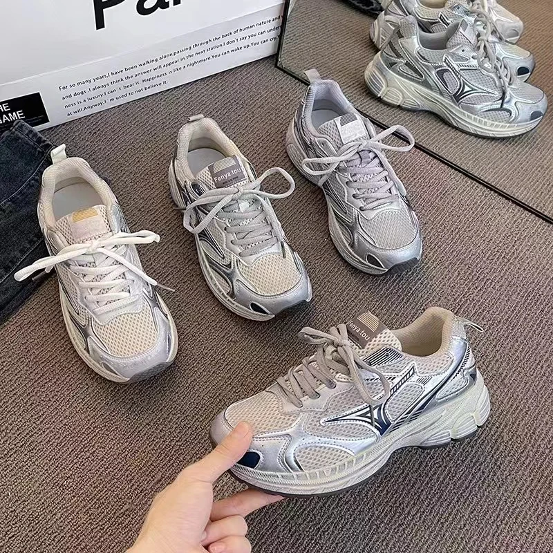 【华小姐】夏秋季新款时尚潮流圆头厚底百搭休闲鞋X23