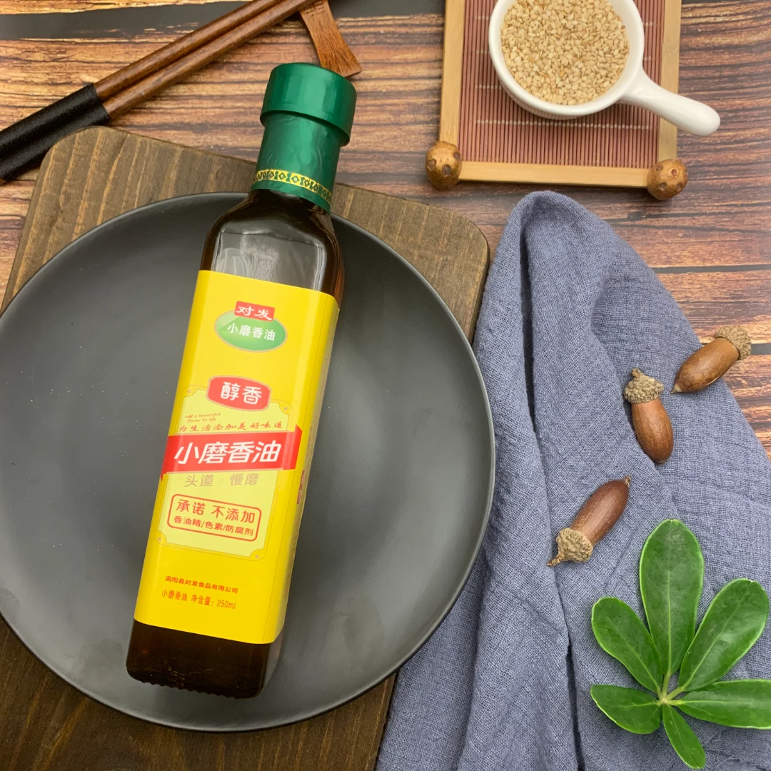 对发100%纯芝麻小磨香油250ml芝麻香油正宗芝麻油纯正麻油纯芝麻