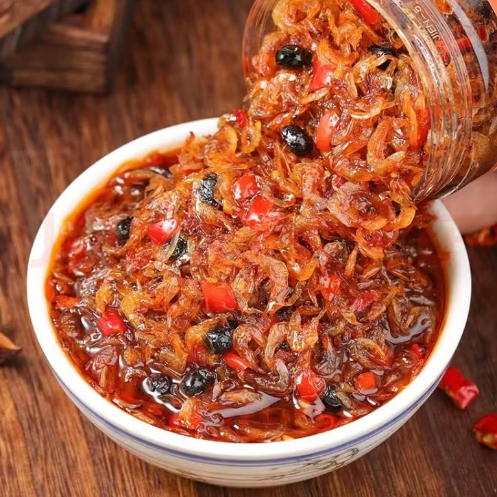 湖南鲜虾拌饭酱下饭菜罐装海鲜拌饭拌面酱即食虾仁小虾小鱼仔