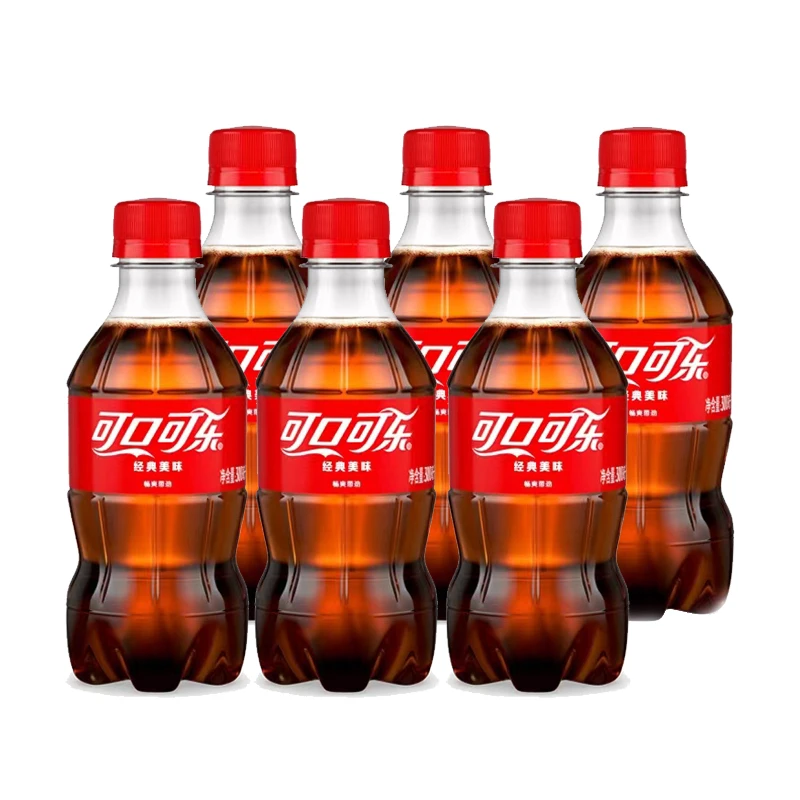 【到手6瓶】可口可乐经典含糖碳酸饮料汽水300ml×6瓶即饮畅饮饮