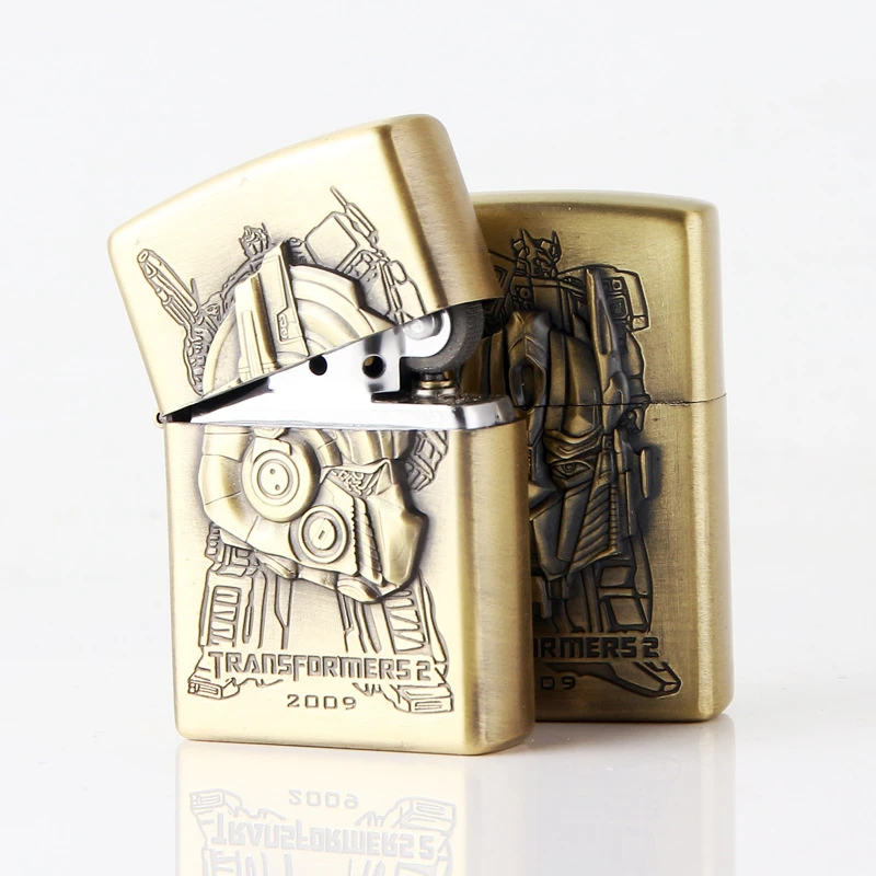 D02-220-1青铜色变形金刚煤油打火机浮雕打火机
