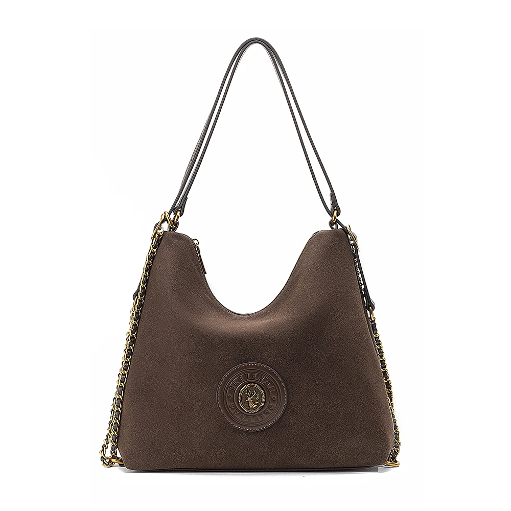 【刘叮当甄选】 新款轻奢复古经典小众两用单肩包4109