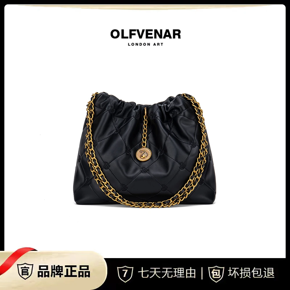 OLFVENAR/欧梵纳 新款时尚百搭轻奢黑色单肩包3973