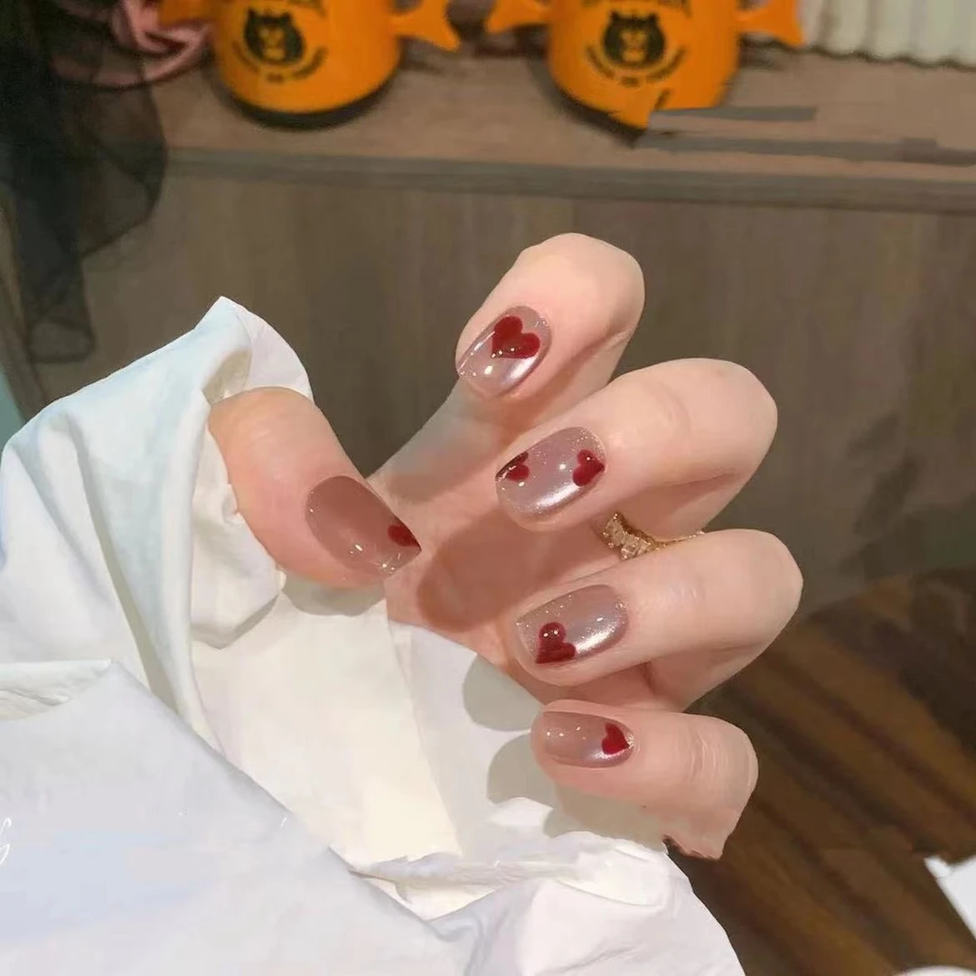 【甜心宝贝】手工定制穿戴甲秋冬显白指甲贴光疗甲美甲贴片