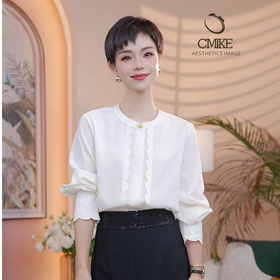 【蜜客原创】时尚气质休闲设计感百搭衬衫2493C000310