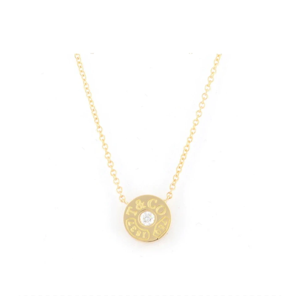 99新 Tiffany & Co./蒂芙尼 蒂芙尼圆饼镶钻项链
