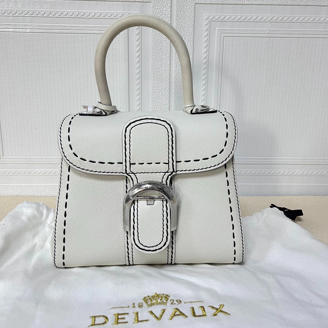 99新 Delvaux/德尔沃 麦殿甄选/德尔沃牛皮外缝Brilliant底长20cm