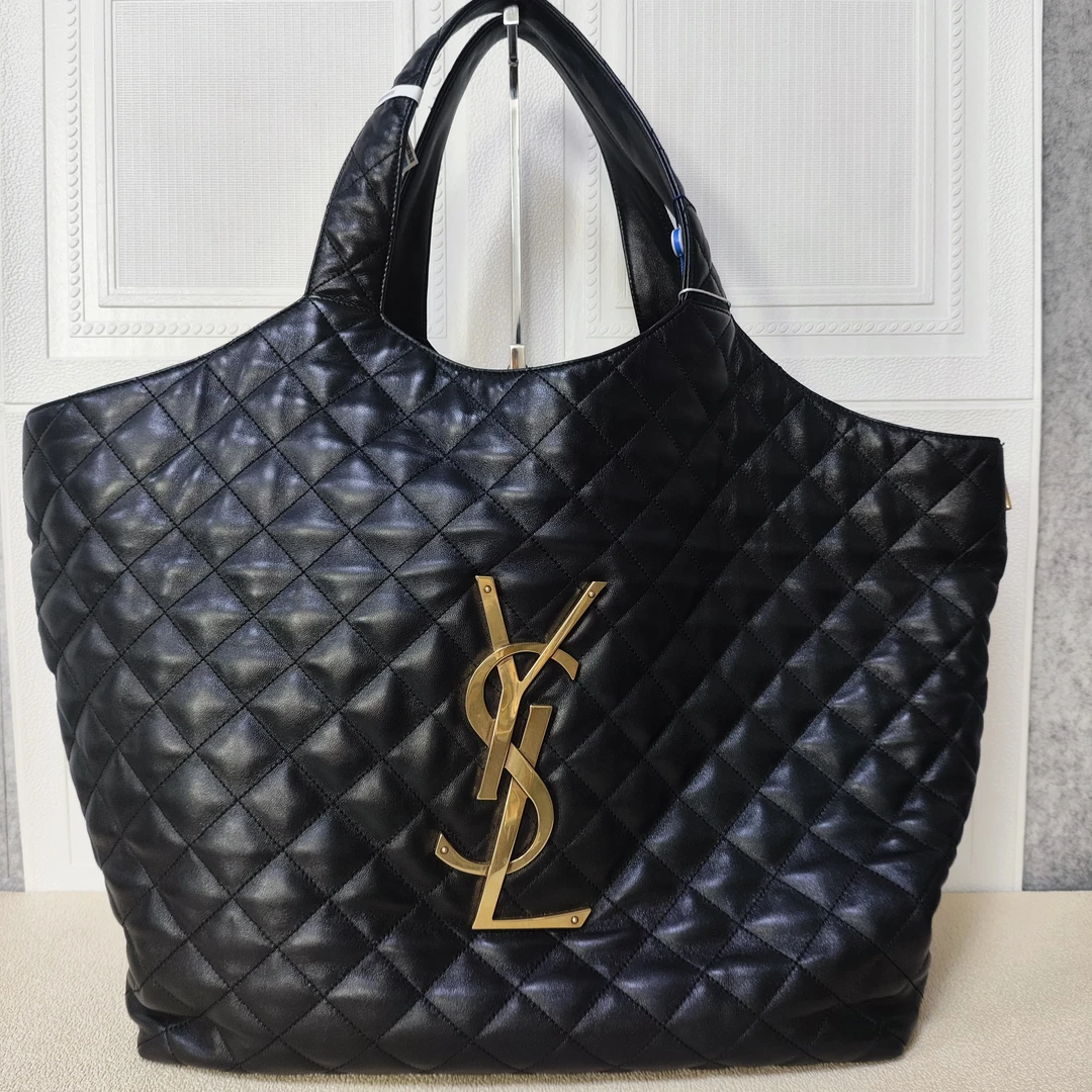 95新 YSL/圣罗兰 麦殿甄选/ysl羊皮lcare Maxi托特子母包/单肩包