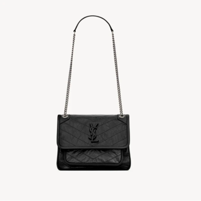 99新 YSL/圣罗兰 麦殿甄选/圣罗兰牛皮niki小号底长22