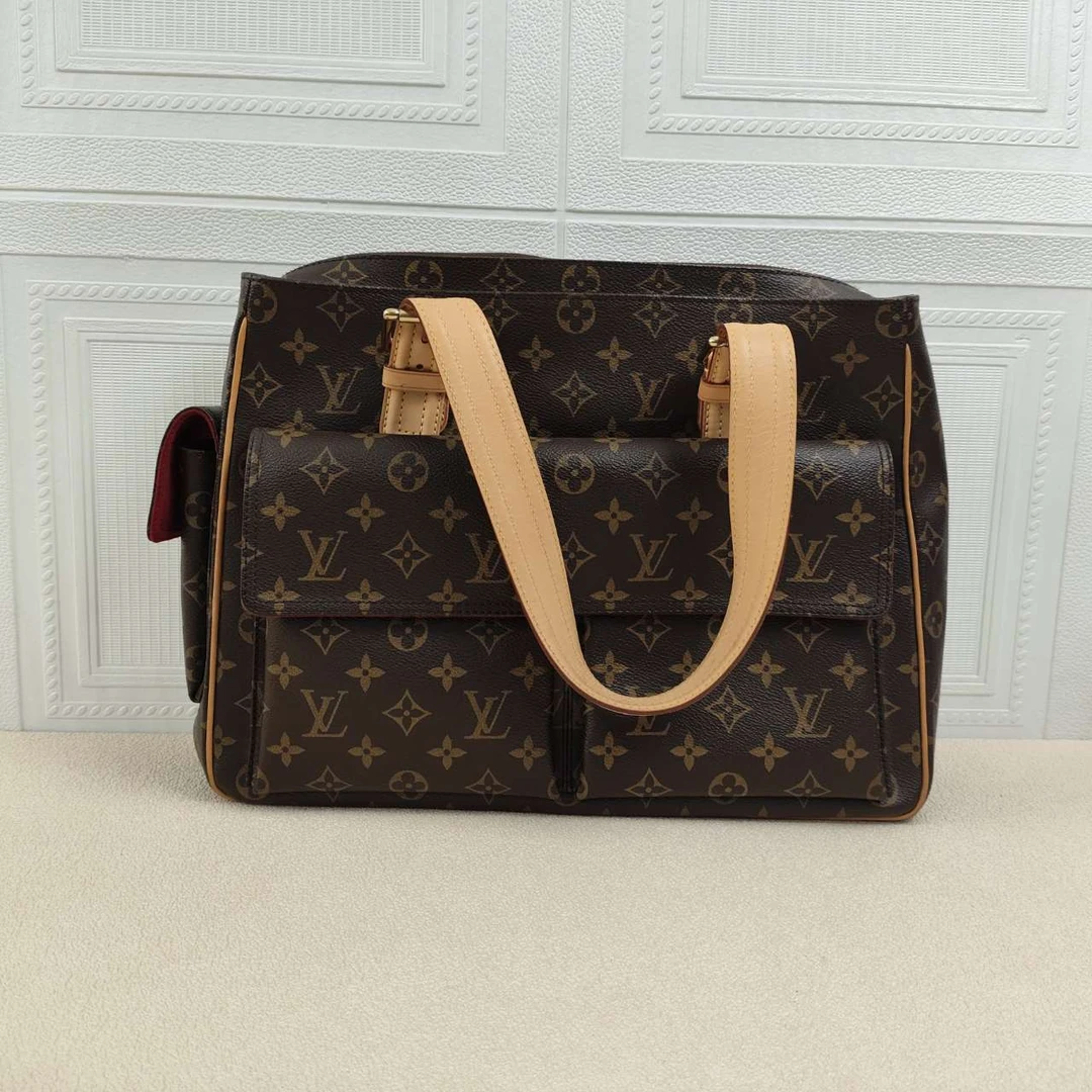 99新 LV 麦殿甄选/LV老花手提单肩包底35