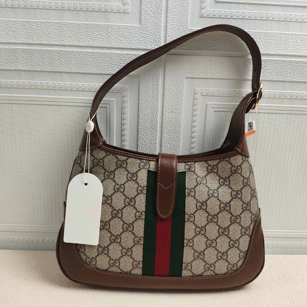99新 GUCCI/古驰 麦殿甄选/古驰老花1961腋下包底长28/腋下包