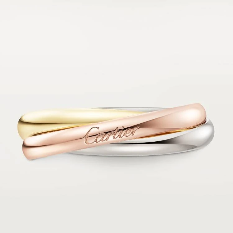 99新 Cartier/卡地亚 卡地亚trinity三色戒指61码B4086100