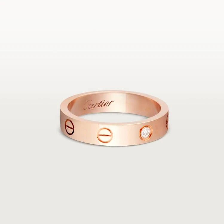 99新 Cartier/卡地亚 卡地亚18K金单钻love戒指54码