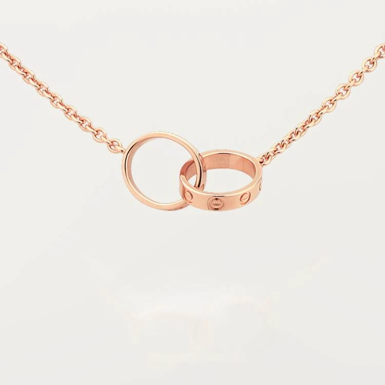 99新 Cartier/卡地亚 麦殿甄选/卡地亚双环18k金项链