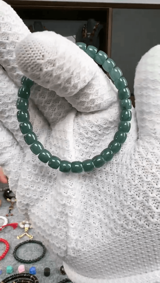 【闪购商品】翡翠手链未镶嵌翡翠桶珠手串