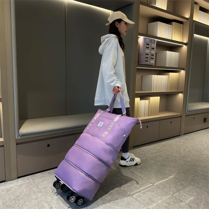 三层扩展可背可拉春运回老家出差旅行包拆卸万向轮防水防刮行李包