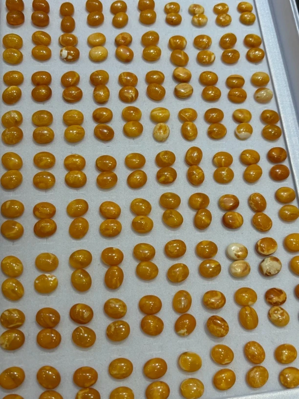 天然蜜蜡鸡油黄925银耳钉，多样性发一对