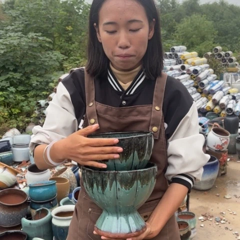 红陶20CM以下瑕疵高17口20