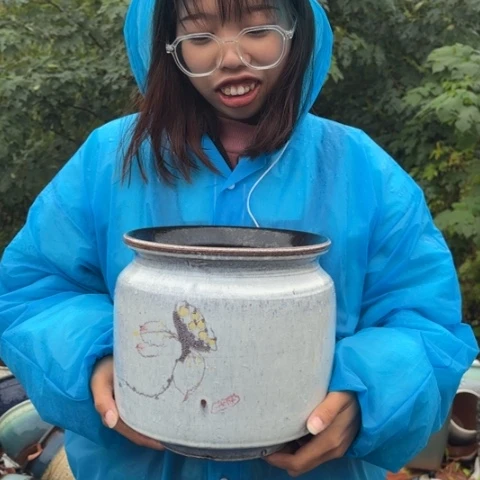 红陶20CM以下瑕疵高22口21