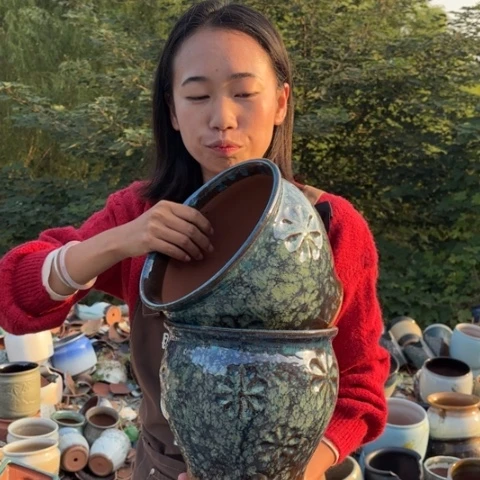 红陶瑕疵高18口21