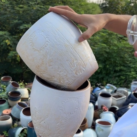 红陶20CM以下瑕疵高20口16