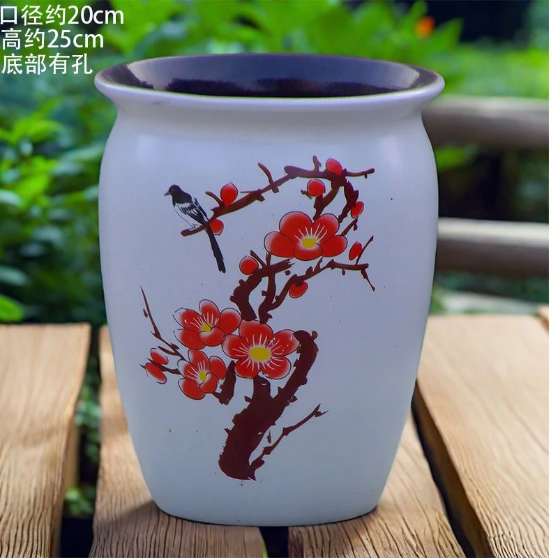 手绘梅花口20高25