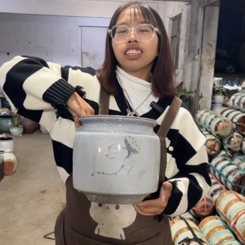 红陶20CM以下微瑕疵高22口21