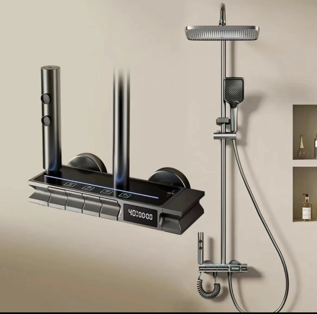 数显淋浴花洒功能浴室增压冷热双控实用工艺艺术多种插电优选主体