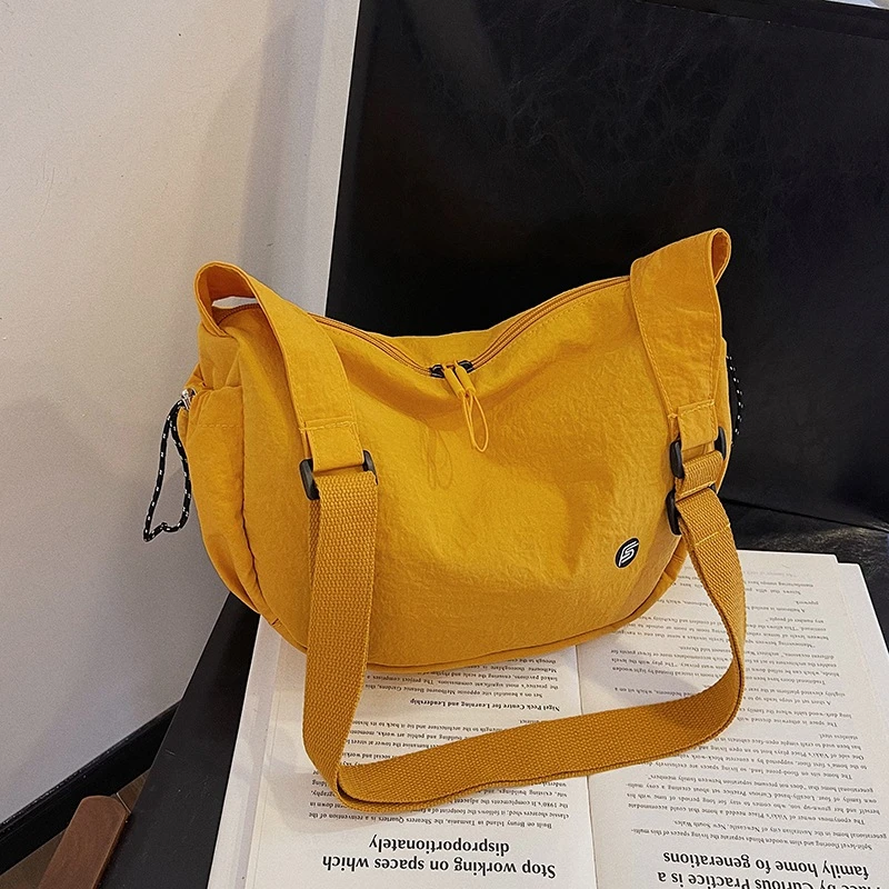 日系布包饺子包大容量骑行旅游单肩包多功能百搭斜挎包通勤包