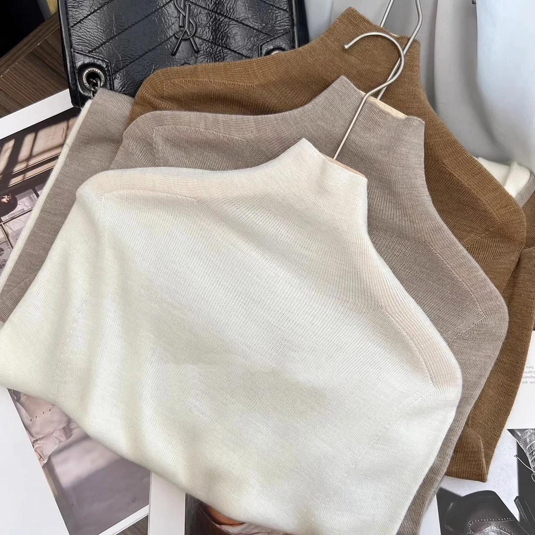 高货秋冬内搭打底衫女高领高弹修身内搭针织衫薄款软糯百搭毛衣